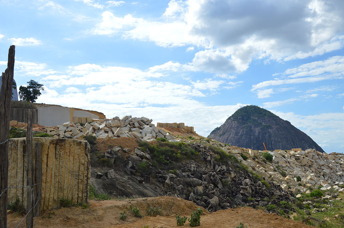 Granite mining in Espirito Santo state, Brazil