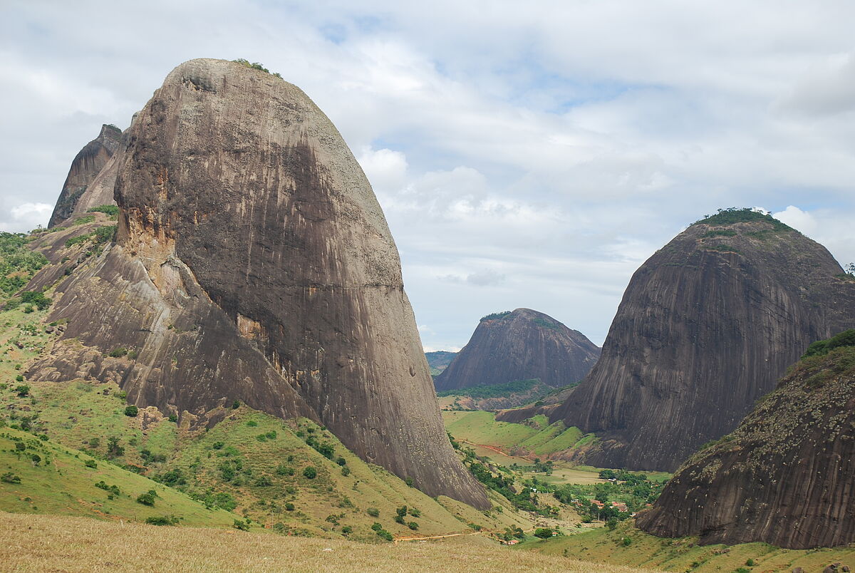 3 Greyish and brownish colour of inselbergs, Minas Gerais, Brazil - Vriesea spec., IB, near Canaa, road to Ataleia